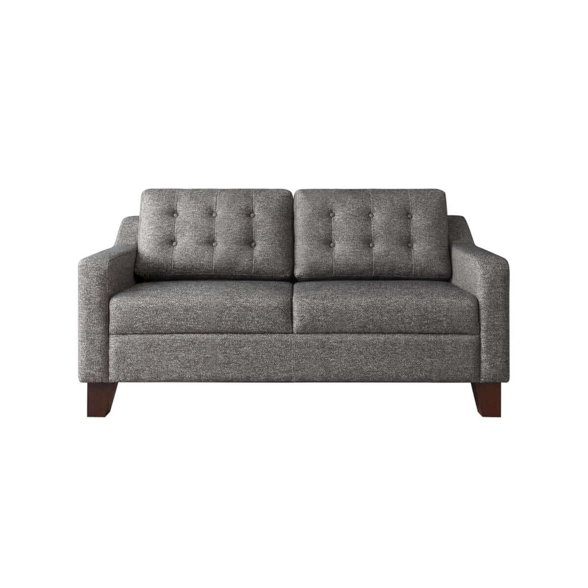 two seat sofa with tufted back and modern style