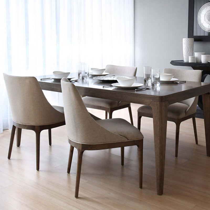 jakarta furniture - slim brown rectangular dining table