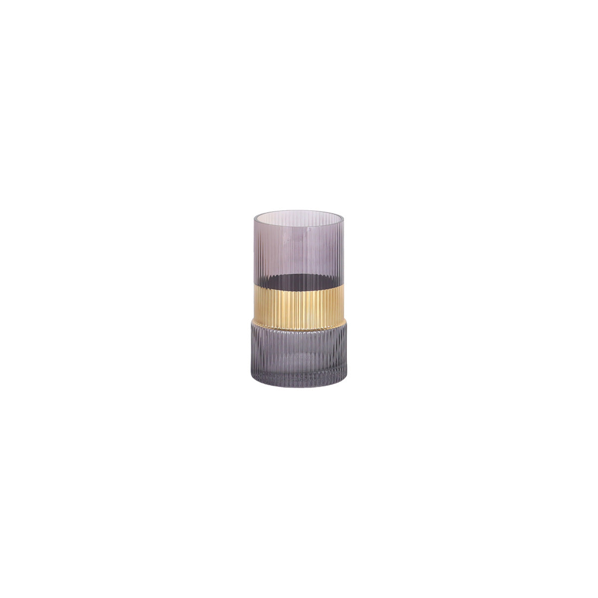 Dusk Column Short Grey - Vase | Vinoti Living
