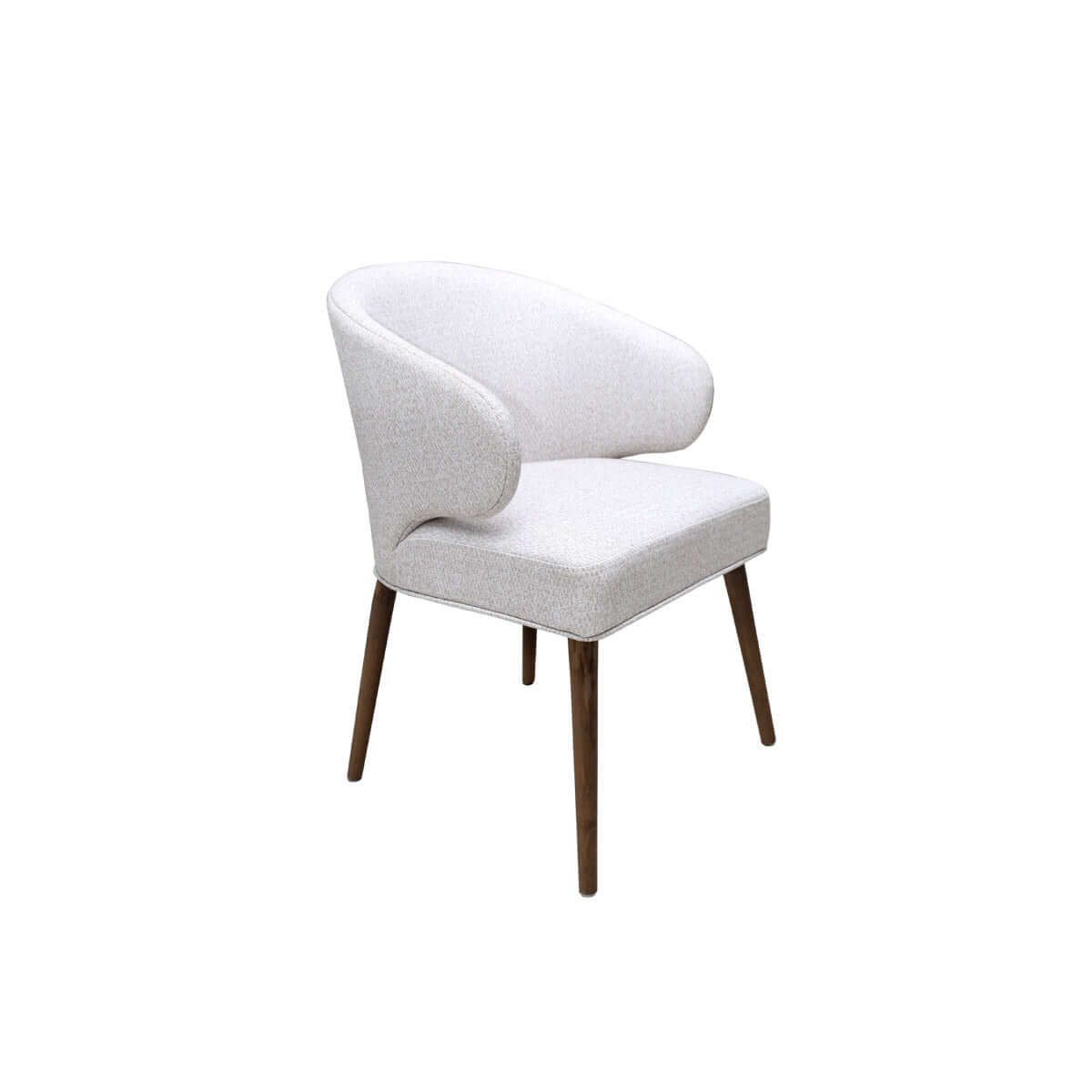 indonesia online furniture - dining chair with curved, lower backrest