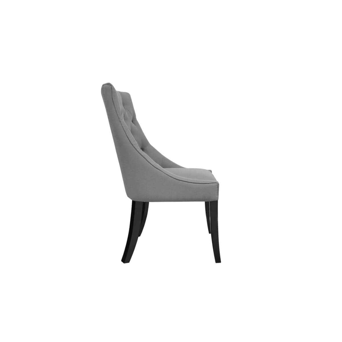 tufted dining chair made in jakarta - side view