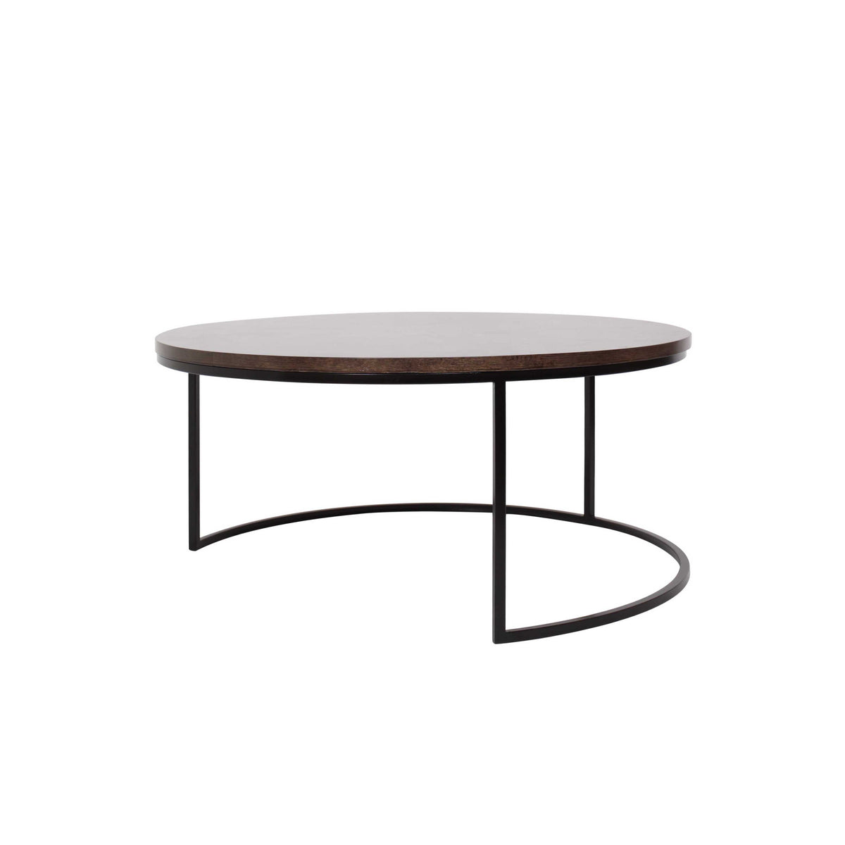 simple and chic silhouete round coffee table
