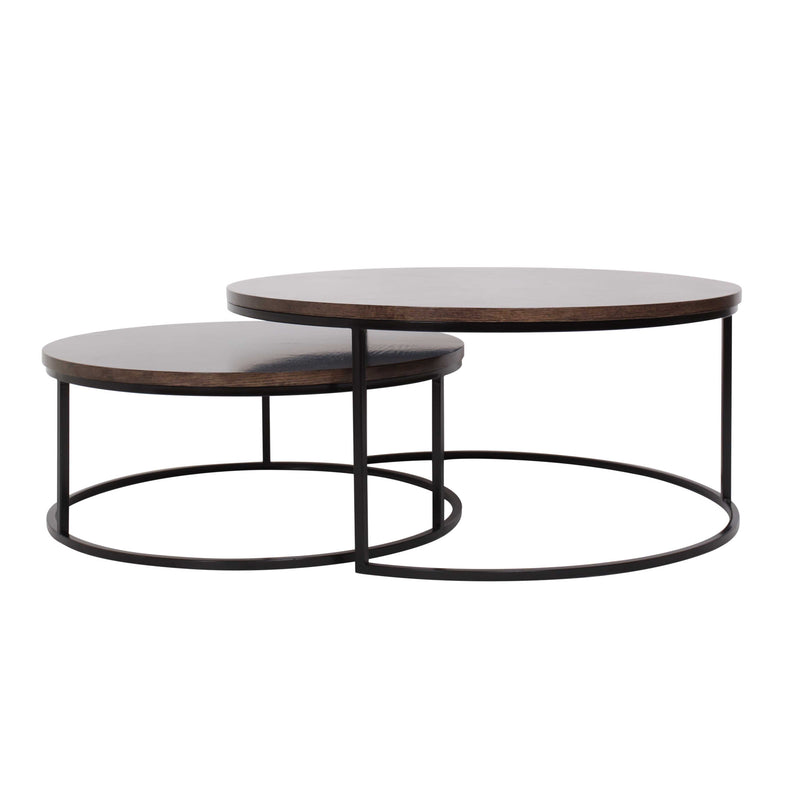 slim and chic silhouete round coffee table