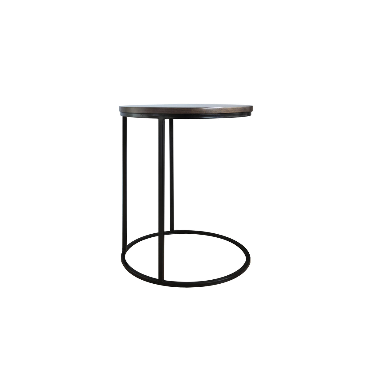 slim and chic silhouete round side table