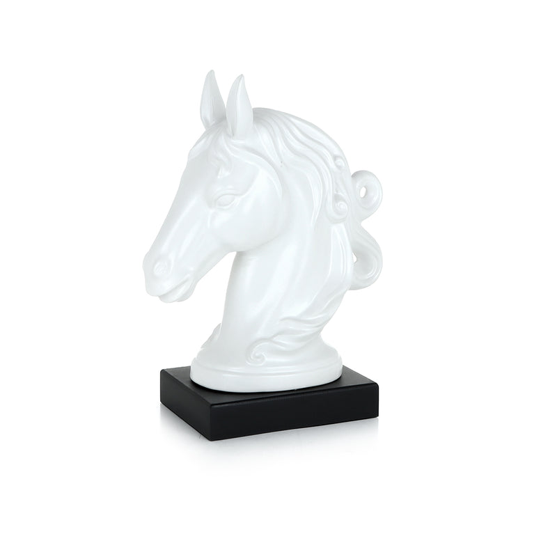 Glade Horse Head White 14,5" - Figurines | Vinoti Living