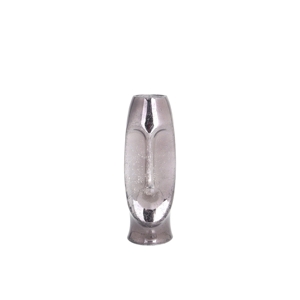 Moon Visage Small Silver Vase Vinoti Living Moon visage small silver vase vinoti living